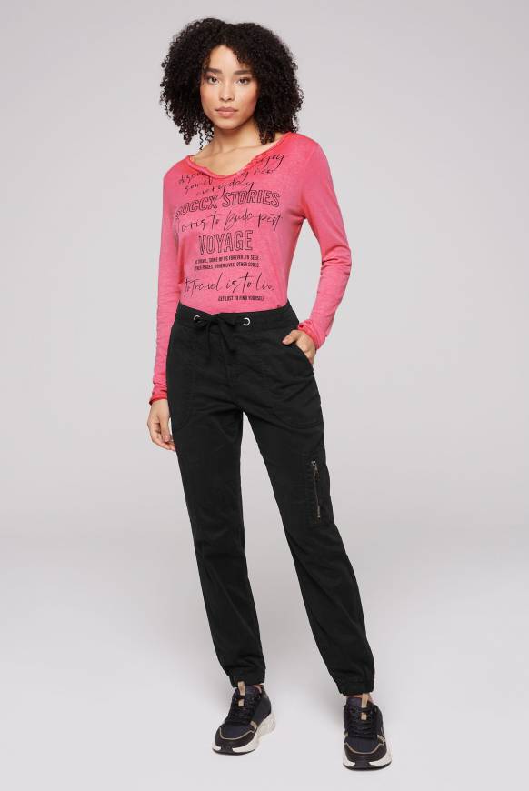 Soccx Cargohose Mit Print Artwork Black