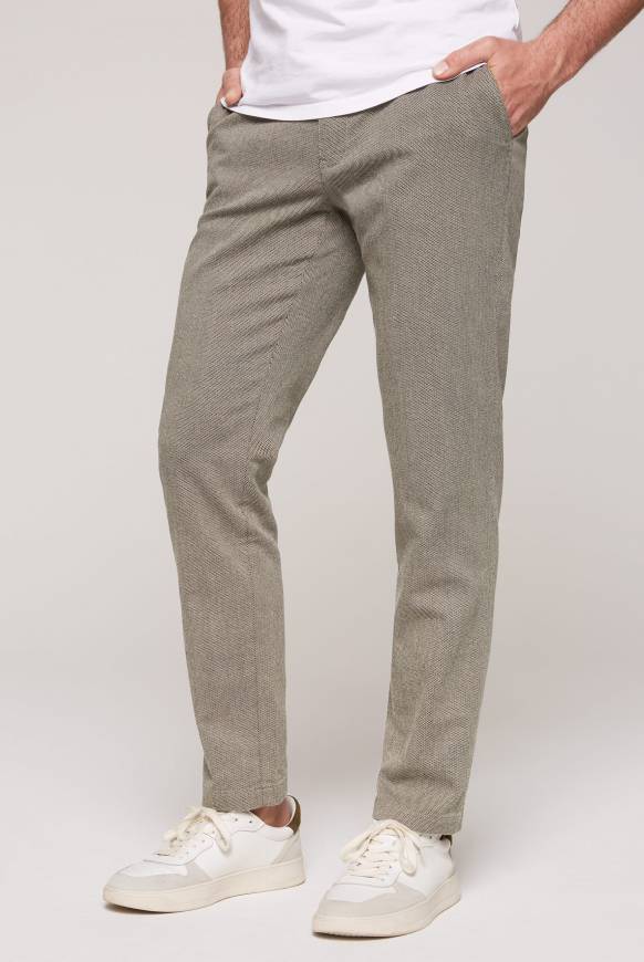 Soccx Chinohose im Joggers Tapered Fit tan