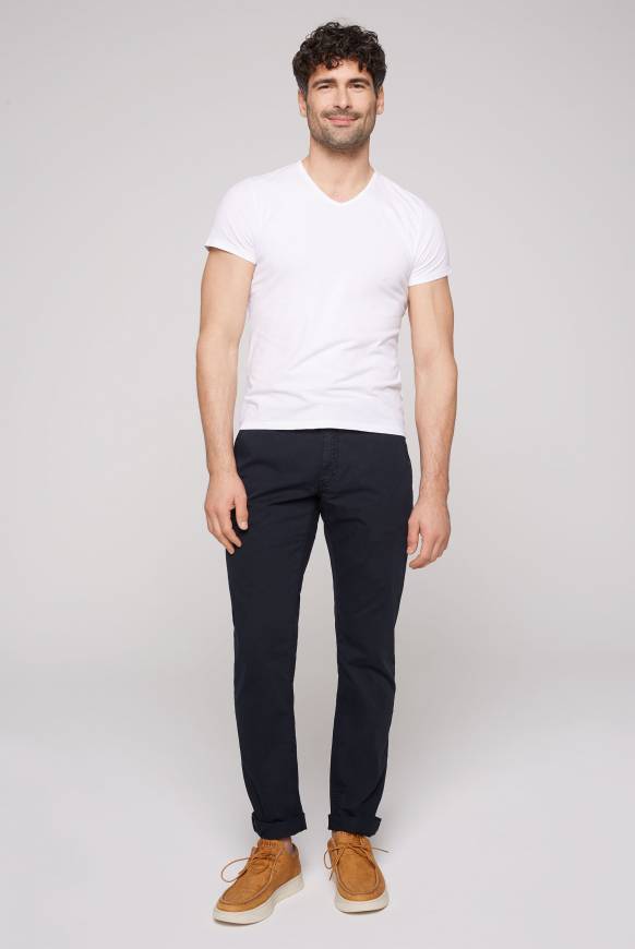 Soccx Chinohose Stone Washed Blue Navy