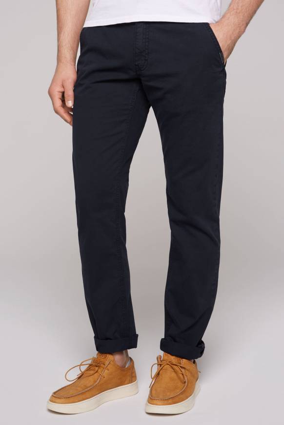 Soccx Chinohose Stone Washed blue navy