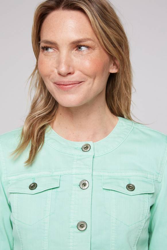 Soccx Coloured Jeansjacke JE:SSY Minty Leaf Washed