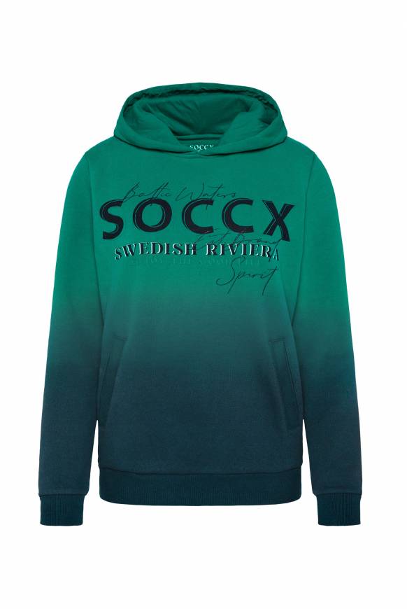Soccx Dip Dye Hoodie Mit Logo Print Bottle Green