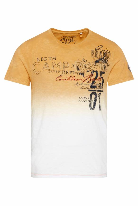 Soccx Dip Dye T-Shirt Mit Artwork Warm Sun S