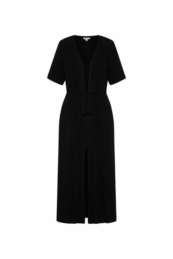 Soccx Feinstrick-Cardigan Mit Rücken-Print Black