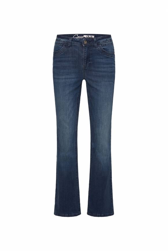 Soccx Flared Jeans PA:LA Regular Fit Deep Sea