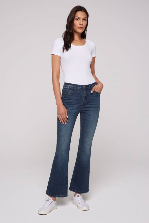 Soccx Flared Jeans PA:LA Regular Fit Deep Sea