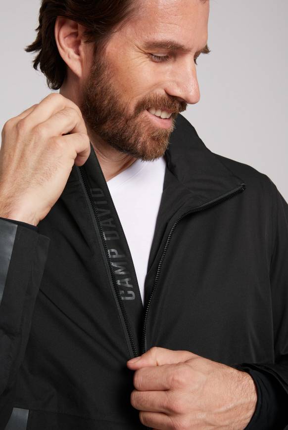Soccx Funktionsjacke Mit Kapuze Und Tapes Black