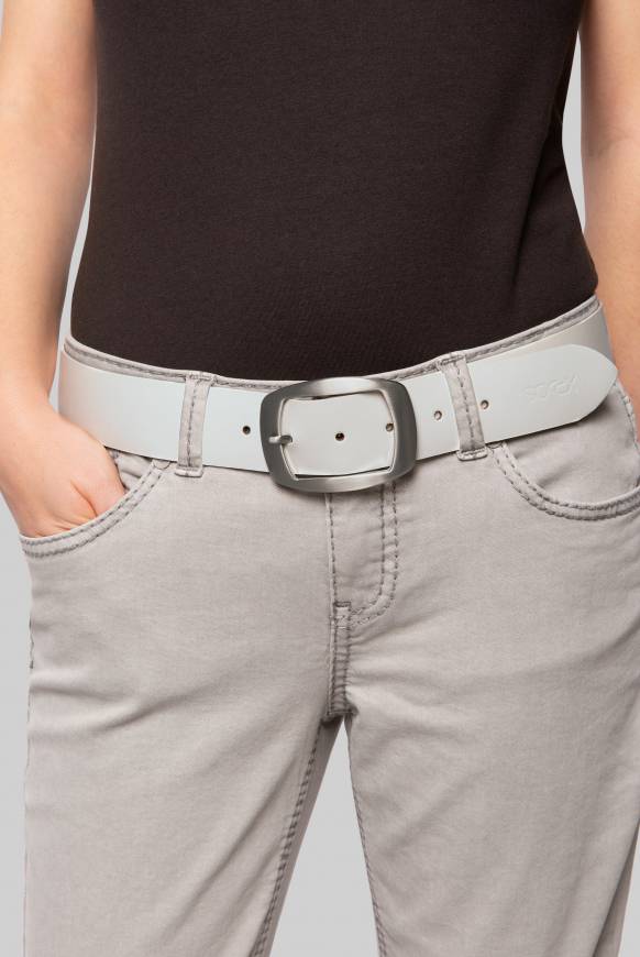 Soccx Gürtel aus Leder white
