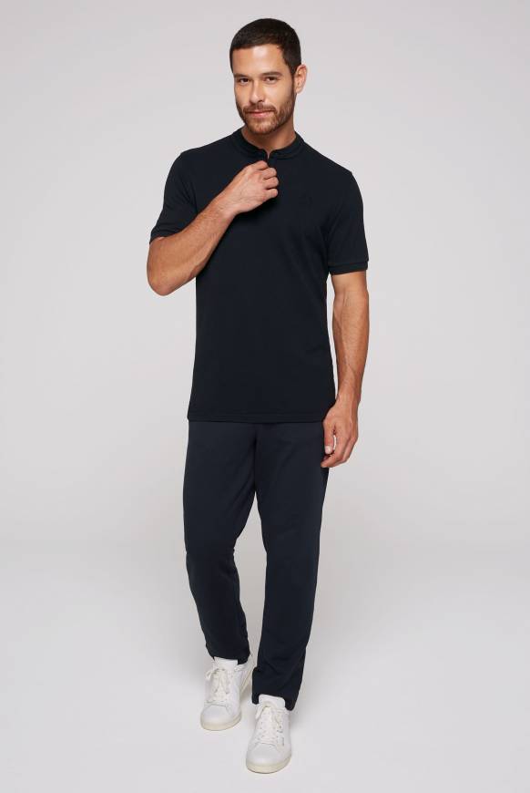 Soccx Henley-Shirt Im Polo-Stil Blue Navy