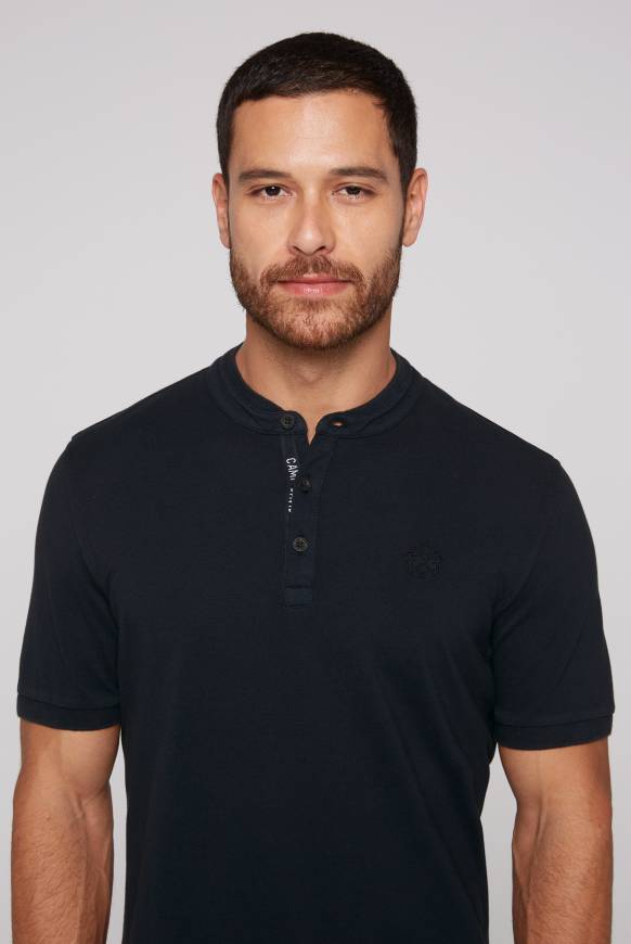 Soccx Henley-Shirt Im Polo-Stil Blue Navy