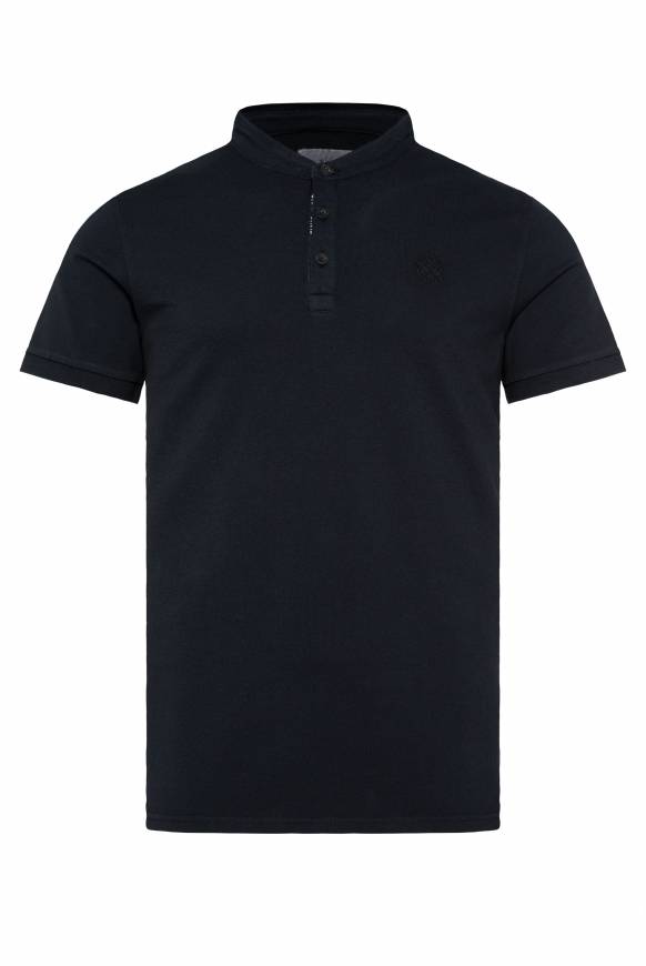 Soccx Henley-Shirt Im Polo-Stil Blue Navy