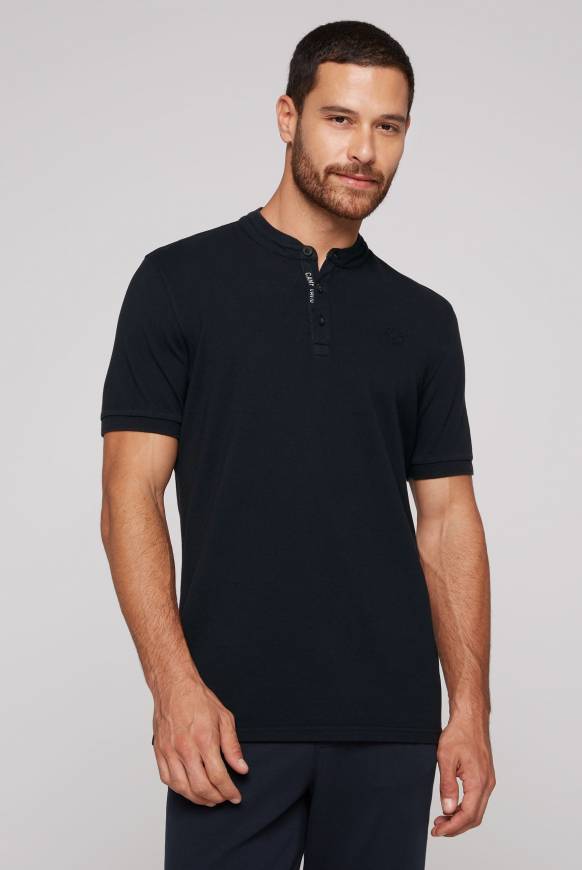 Soccx Henley-Shirt im Polo-Stil blue navy