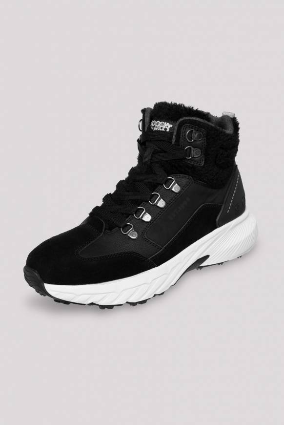 Soccx High Top Sneaker mit Kunstfell-Details black