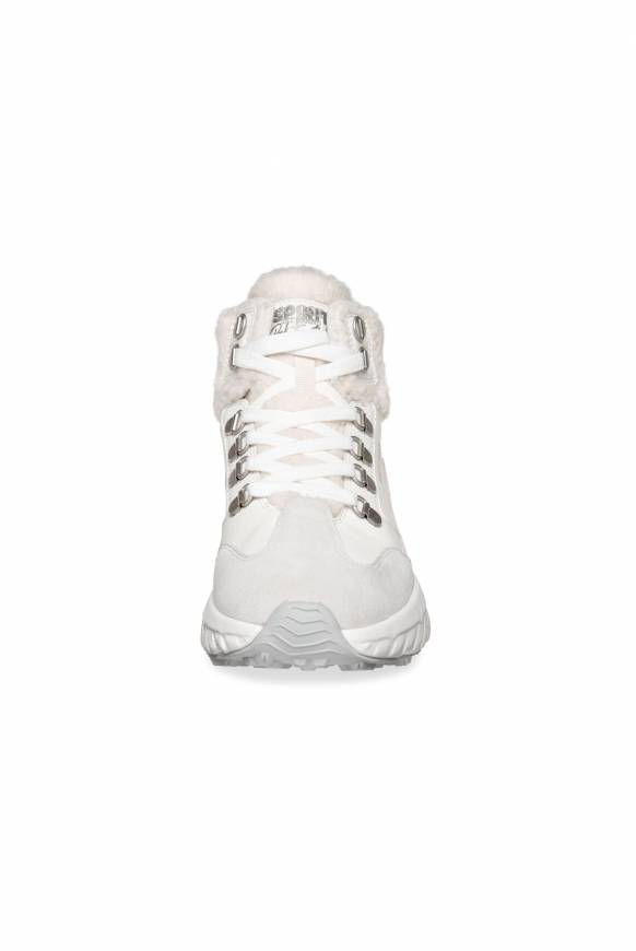 Soccx High Top Sneaker Mit Kunstfell-Details Ivory