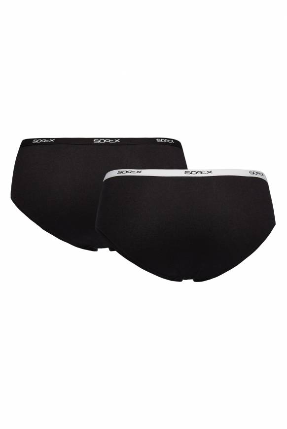 Soccx Hipster Mit Logo-Bund 2 Pack Black / Black XS