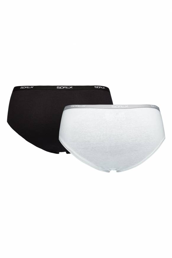 Soccx Hipster Mit Logo-Bund 2 Pack Black / White