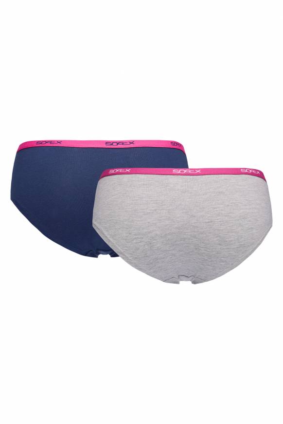 Soccx Hipster Mit Logo-Bund 2 Pack Light Grey / Navy