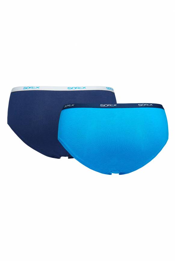 Soccx Hipster Mit Logo-Bund 2 Pack Navy / Türkis