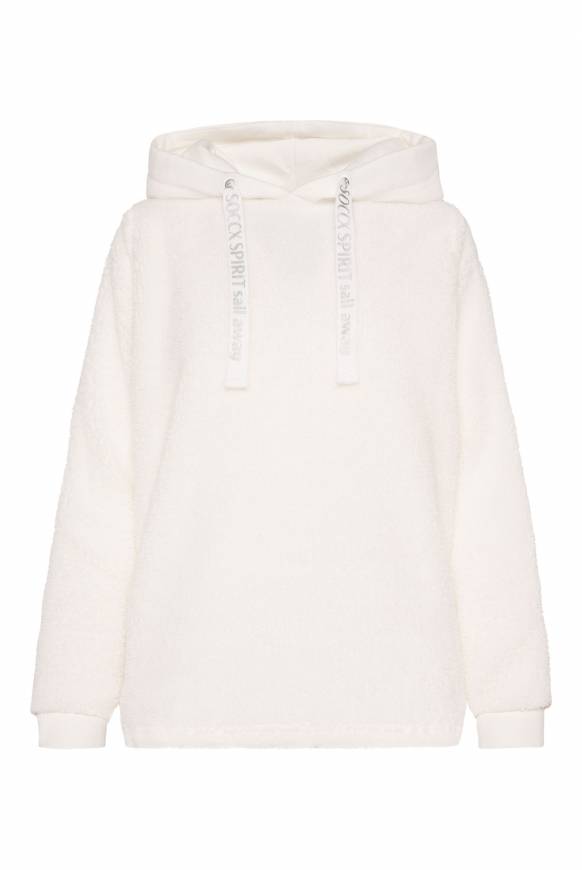 Soccx Hoodie Aus Teddyplüsch Mit Sweatkapuze Ivory