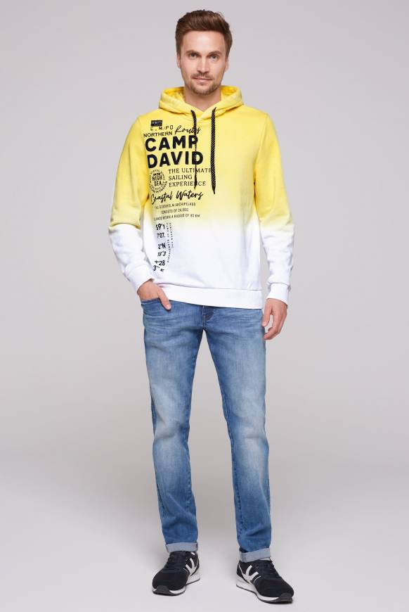 Soccx Hoodie Dip Dye Mit Artworks Light Lime