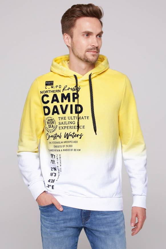 Soccx Hoodie Dip Dye mit Artworks light lime