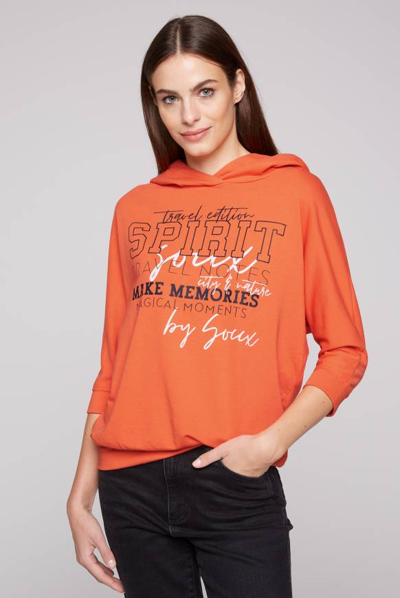 Soccx Hoodie mit 3/4-Arm und Print happy lobster