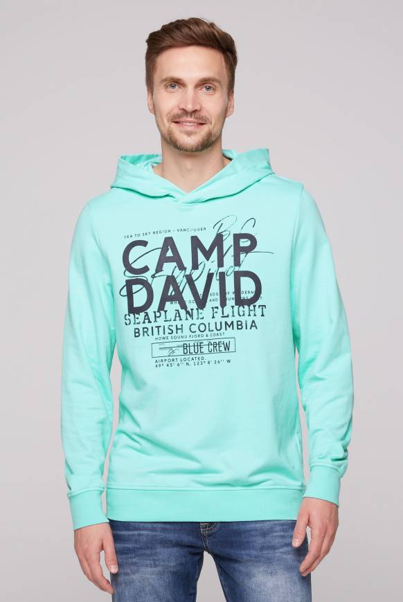 Soccx Hoodie mit Label Print aqua green
