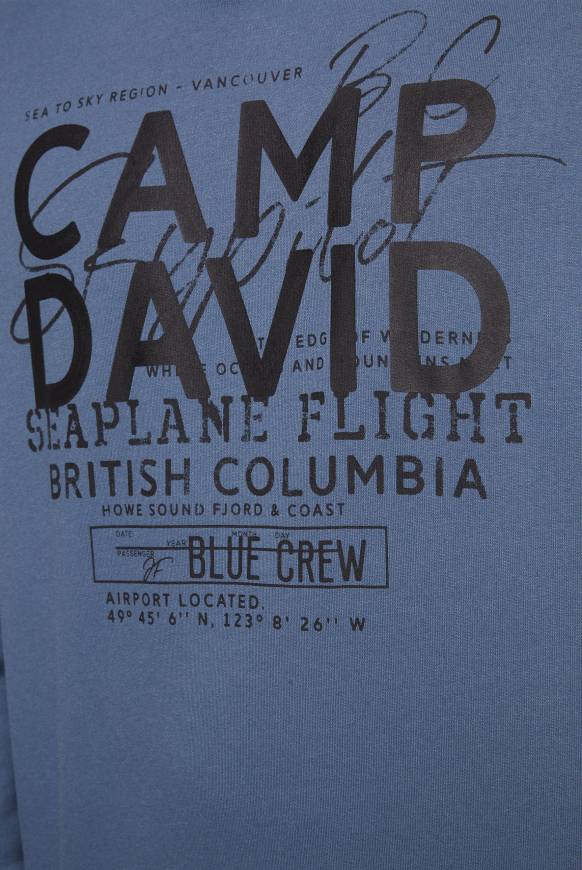 Soccx Hoodie Mit Label Print Blue Haze