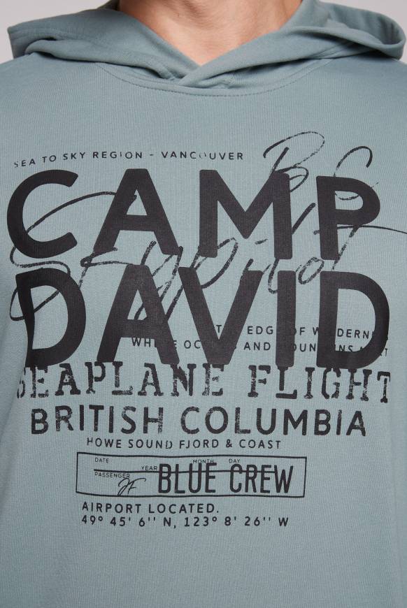 Soccx Hoodie Mit Label Print Grey Green