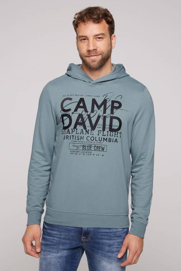 Soccx Hoodie mit Label Print grey green