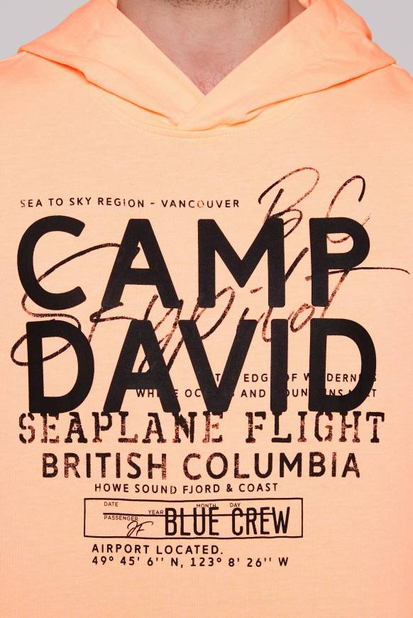 Soccx Hoodie Mit Label Print Speed Orange