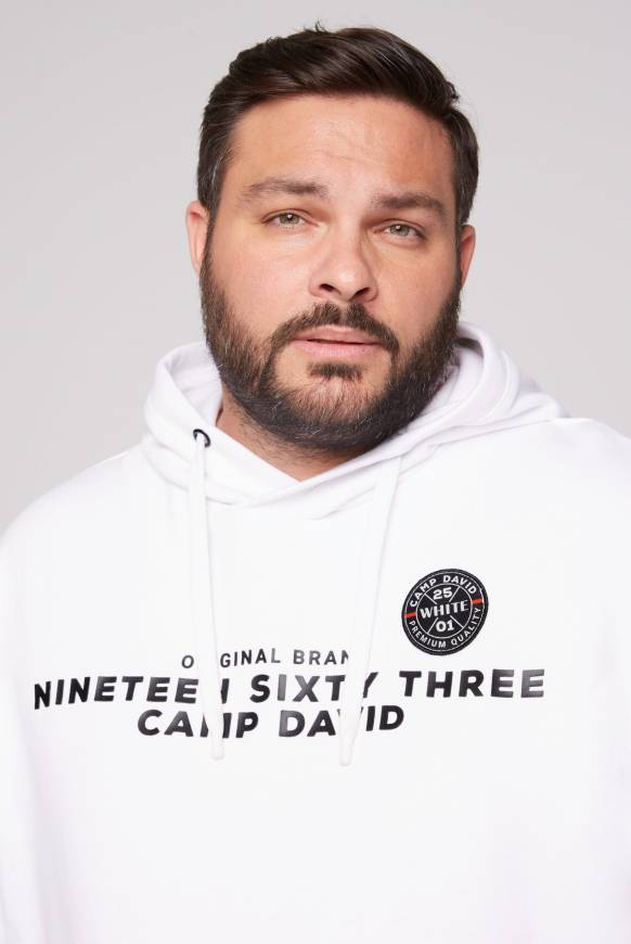 Soccx Hoodie Mit Rubber Print Opticwhite S