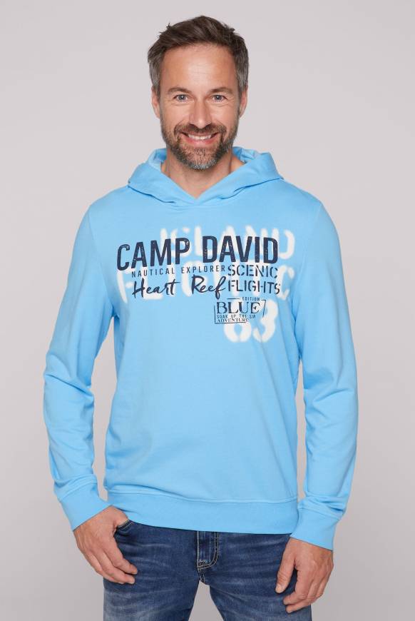 Soccx Hoodie mit Spray-Effekt-Artwork aqua