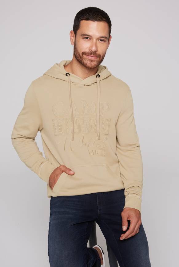 Soccx Hoodie mit tonigem Logo Artwork tan