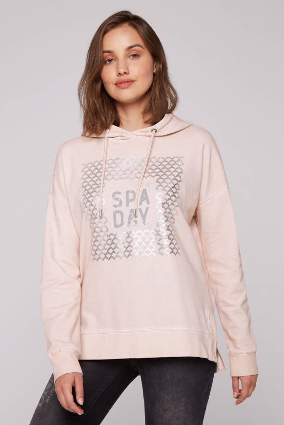 Soccx Hoodie Oil Dyed mit Artwork rose blush