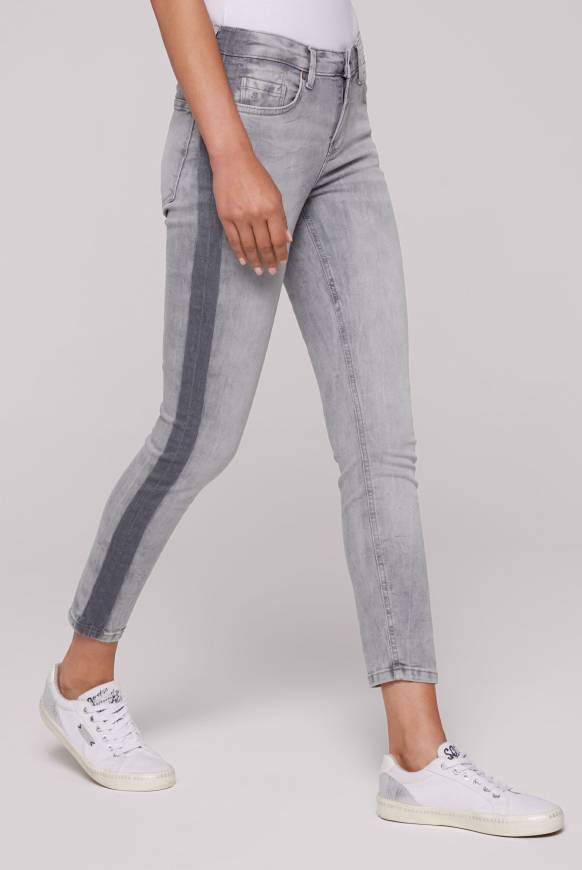 Soccx Jeans MI:RA mit Seitenstreifen grey