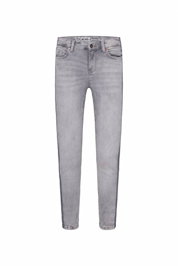 Soccx Jeans MI:RA Mit Seitenstreifen Grey