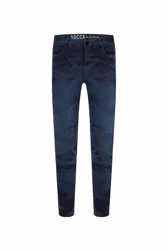 Soccx Jeans MI:RA Slim Fit Blue Camouflage