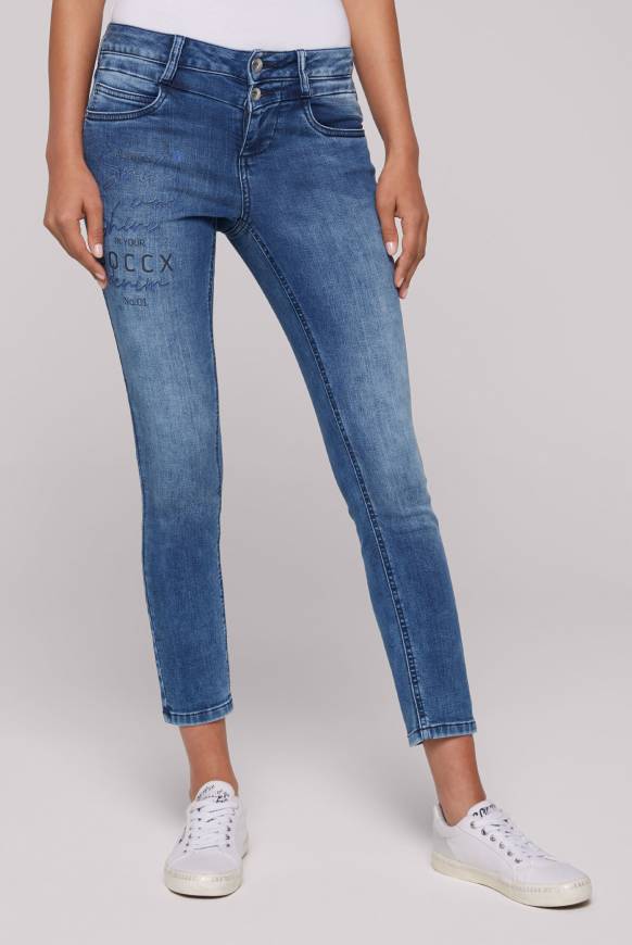 Soccx Jeans MI:RA Slim Fit blue printed jogg