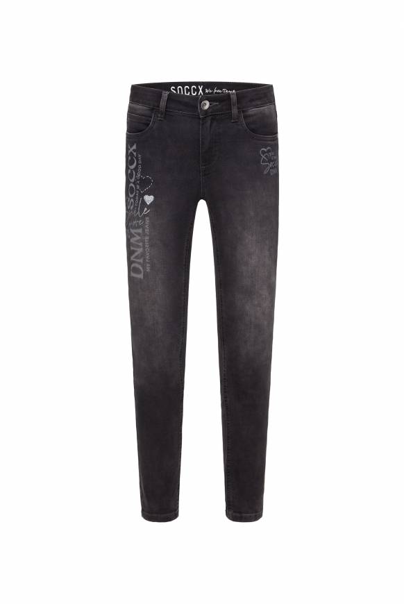 Soccx Jeans MI:RA Slim Fit Jogg Grey Printed