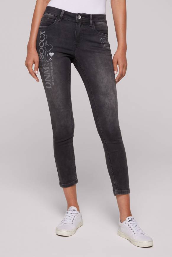 Soccx Jeans MI:RA Slim Fit jogg grey printed