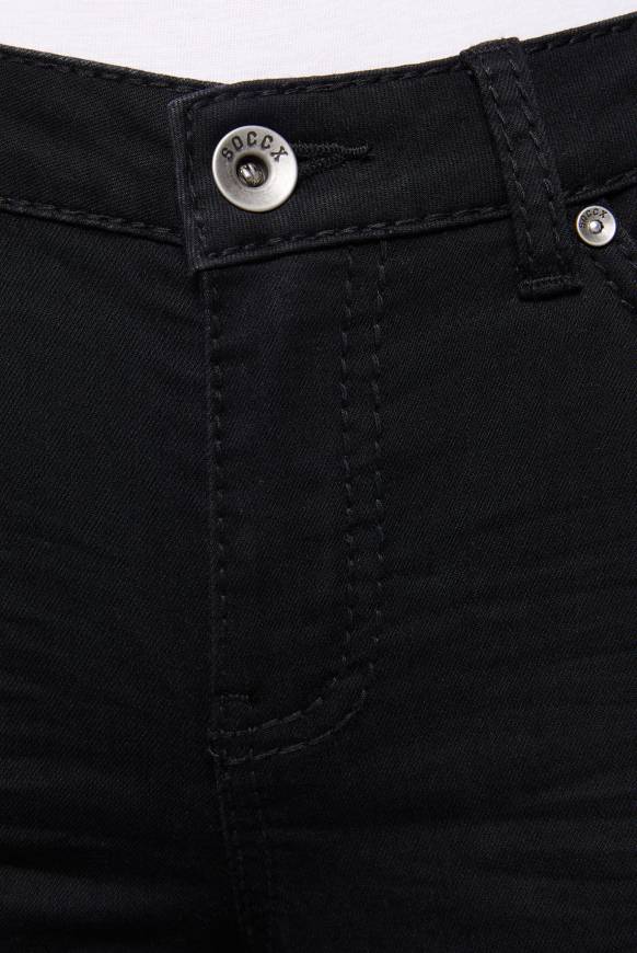 Soccx Jeans RO:MY Mit Tonigen Nähten Black