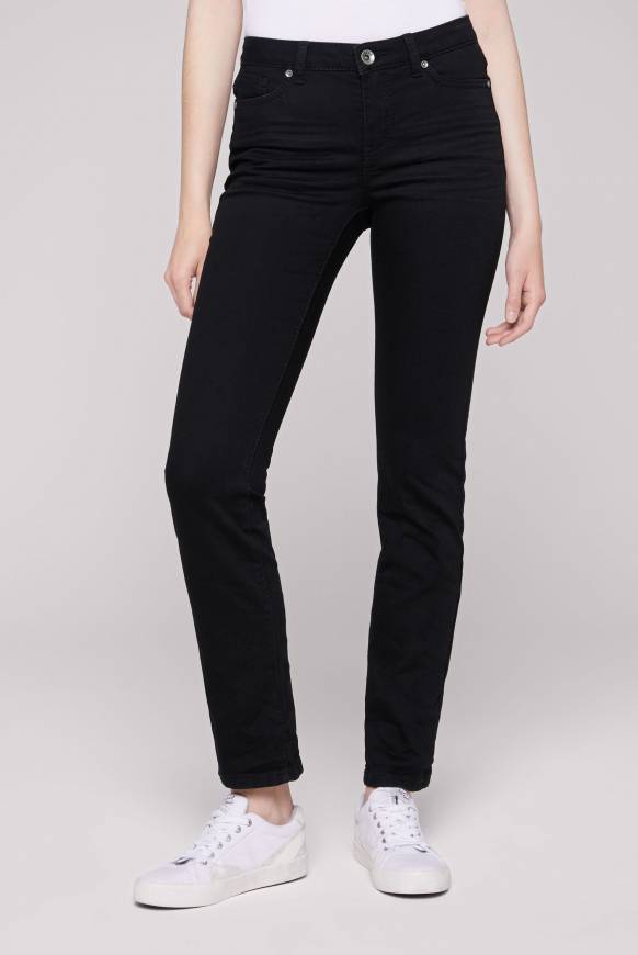Soccx Jeans RO:MY mit tonigen Nähten black