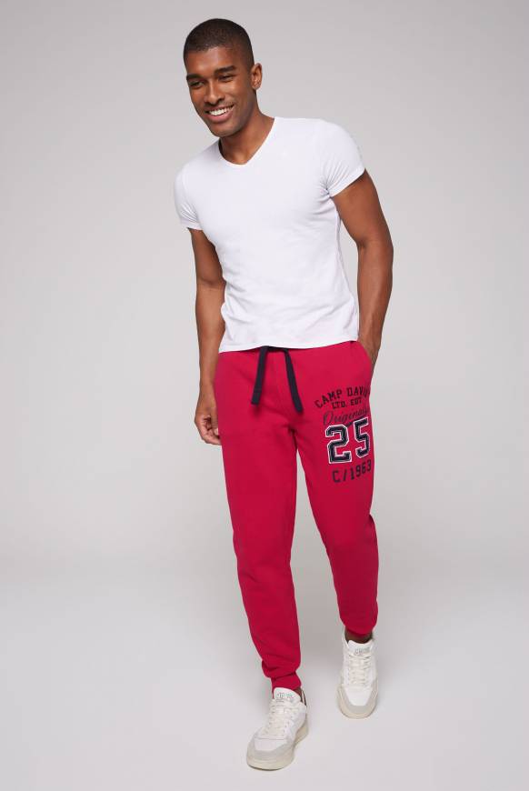 Soccx Jogginghose Mit Retro-Artwork Royal Red