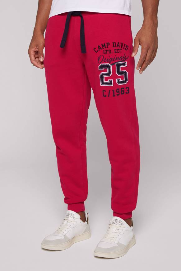 Soccx Jogginghose mit Retro-Artwork royal red