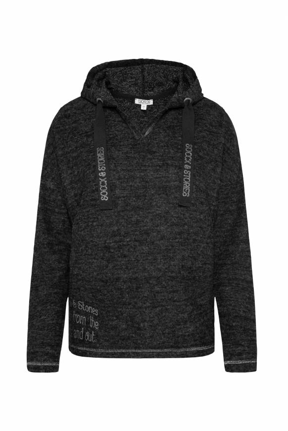 Soccx Kapuzenpullover Aus Flauschstrick Black