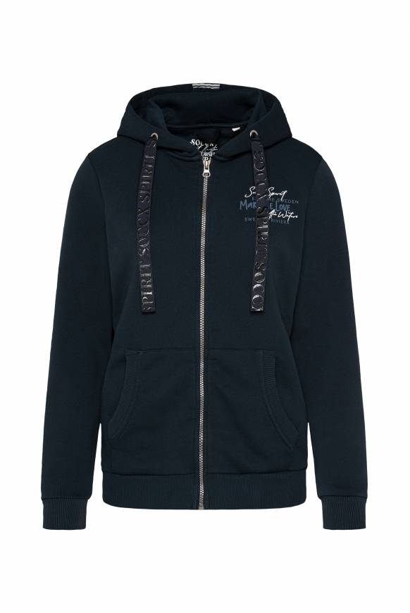 Soccx Kapuzensweatjacke Mit Rückenprint Blue Navy
