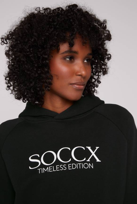 Soccx Kapuzensweatshirt Mit Logo Print Black