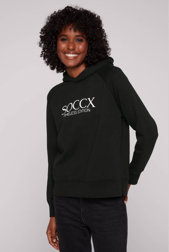 Soccx Kapuzensweatshirt mit Logo Print black