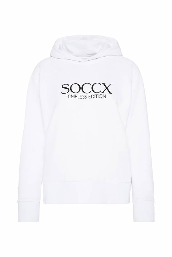 Soccx Kapuzensweatshirt Mit Logo Print Opticwhite